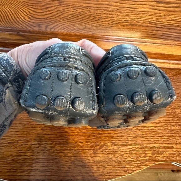 Coach Nadia Driving Loafers w/ Tassels Silver Gray Leather Boat Shoes Size 7B - Picture 5 of 9